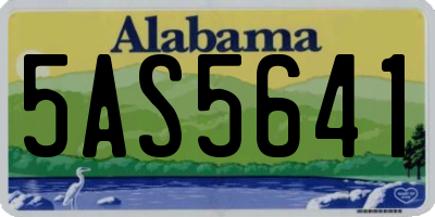 AL license plate 5AS5641