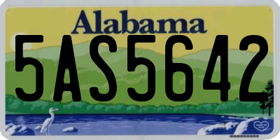 AL license plate 5AS5642