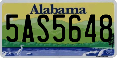 AL license plate 5AS5648