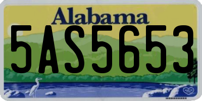 AL license plate 5AS5653