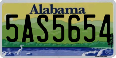 AL license plate 5AS5654