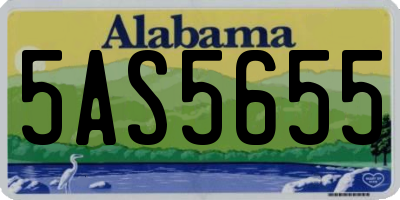 AL license plate 5AS5655