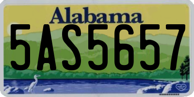 AL license plate 5AS5657