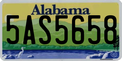 AL license plate 5AS5658