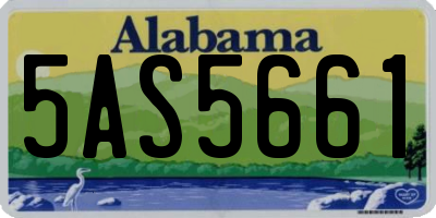 AL license plate 5AS5661