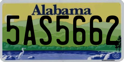 AL license plate 5AS5662