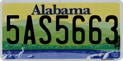 AL license plate 5AS5663