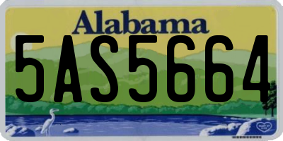AL license plate 5AS5664