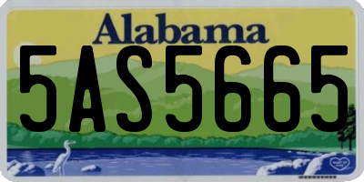 AL license plate 5AS5665