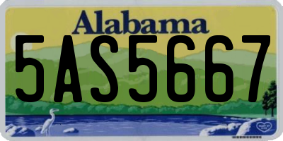 AL license plate 5AS5667