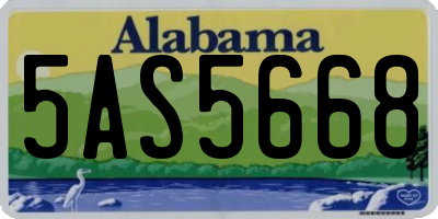 AL license plate 5AS5668