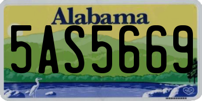 AL license plate 5AS5669