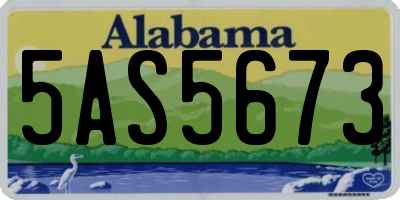 AL license plate 5AS5673