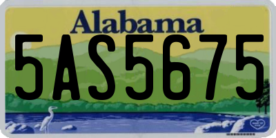 AL license plate 5AS5675