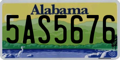 AL license plate 5AS5676