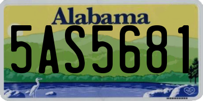 AL license plate 5AS5681
