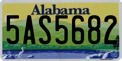 AL license plate 5AS5682