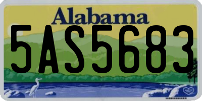 AL license plate 5AS5683