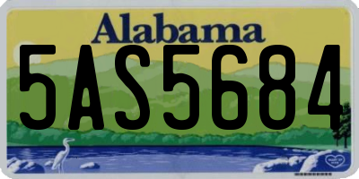 AL license plate 5AS5684