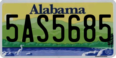AL license plate 5AS5685