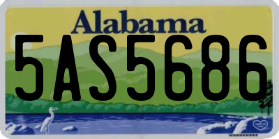 AL license plate 5AS5686