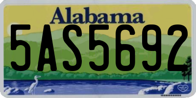 AL license plate 5AS5692