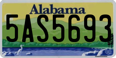 AL license plate 5AS5693