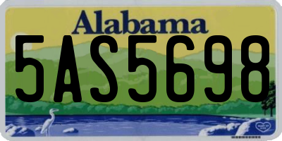 AL license plate 5AS5698