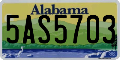 AL license plate 5AS5703