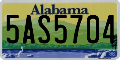 AL license plate 5AS5704
