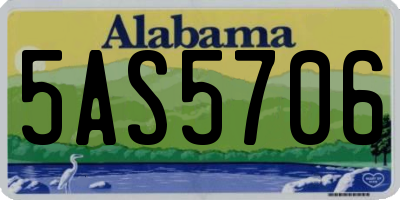 AL license plate 5AS5706