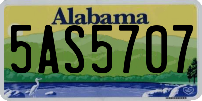 AL license plate 5AS5707