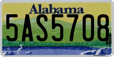 AL license plate 5AS5708