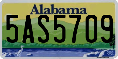 AL license plate 5AS5709