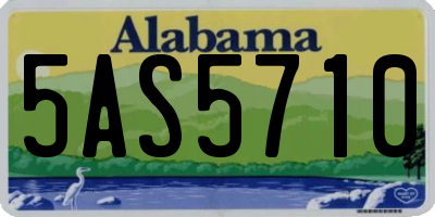 AL license plate 5AS5710