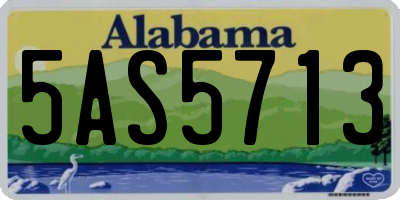 AL license plate 5AS5713