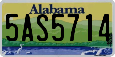AL license plate 5AS5714