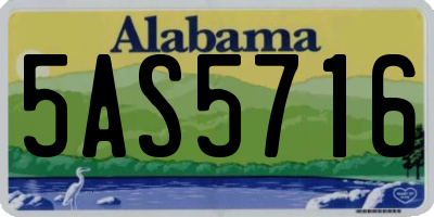 AL license plate 5AS5716
