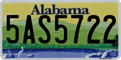 AL license plate 5AS5722