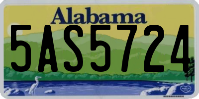AL license plate 5AS5724