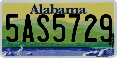 AL license plate 5AS5729