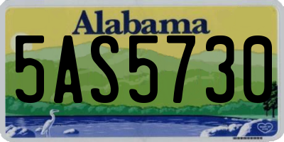 AL license plate 5AS5730