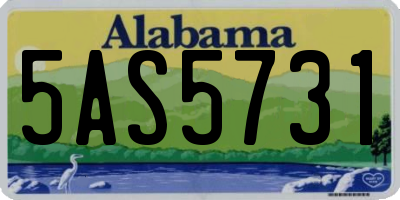 AL license plate 5AS5731
