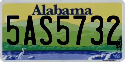 AL license plate 5AS5732