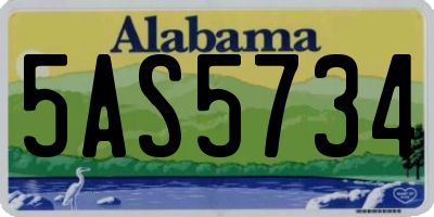 AL license plate 5AS5734