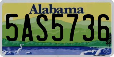 AL license plate 5AS5736