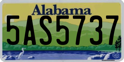 AL license plate 5AS5737