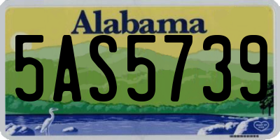 AL license plate 5AS5739