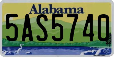 AL license plate 5AS5740