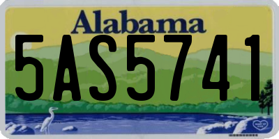 AL license plate 5AS5741